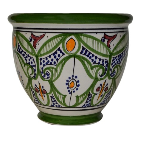 Moroccan ceramic flower pot - ceramic,