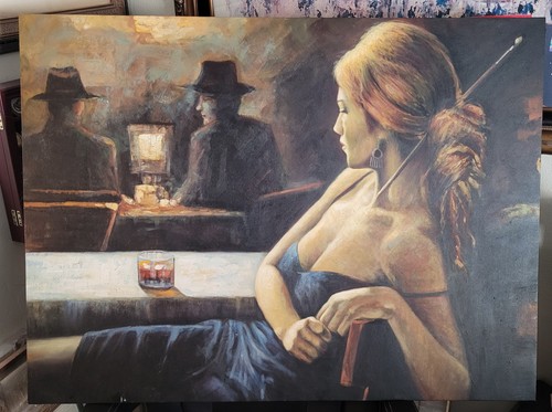 Fabian perez acrylic canvas - perez,