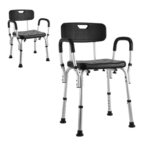 Shower chair with - with, support