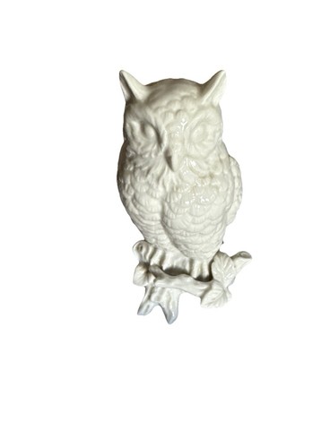 White glazed pottery - pottery, owl