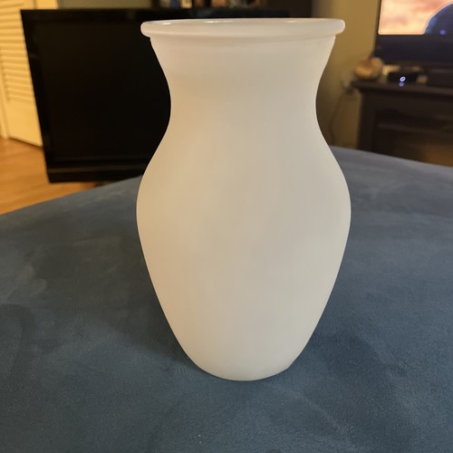 Smoked glass flower vase - glass, ~