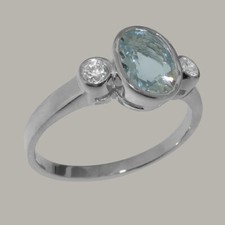 Solid 14k white gold - gold, natural