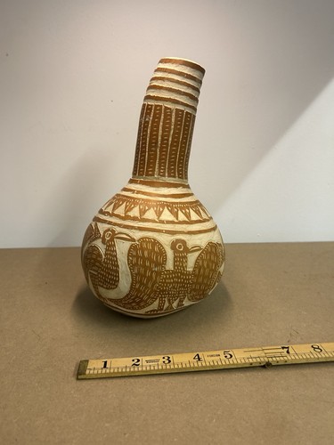Carved calabash gourd - carved,