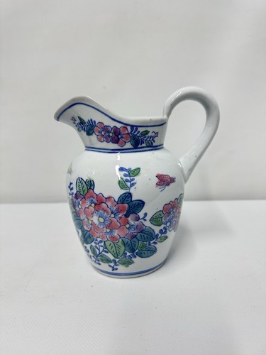 Vtg ceramic floral creamer - vtg,