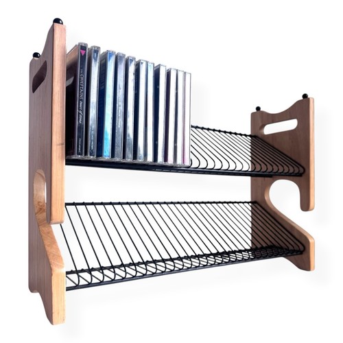 Vintage wood metal rack - wood, 60