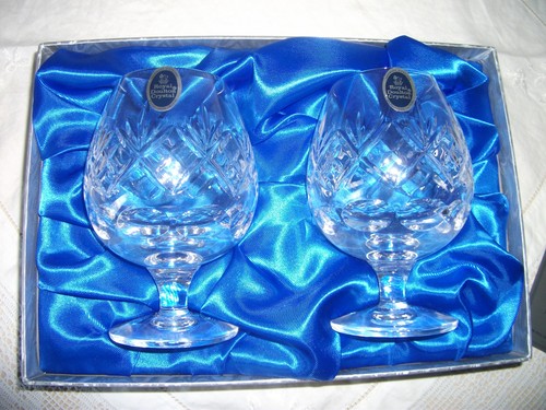 Pair royal doulton crystal cut - doulton,
