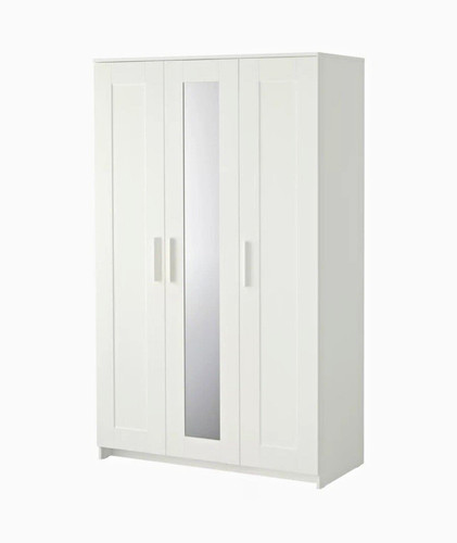 White freestanding wardrobe - white, 3