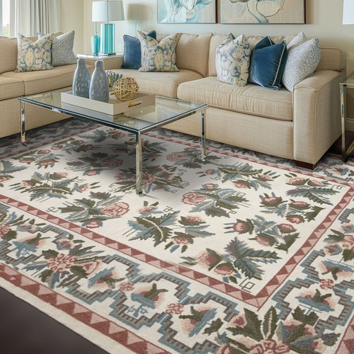 Ivory hand knotted - 6'x9',