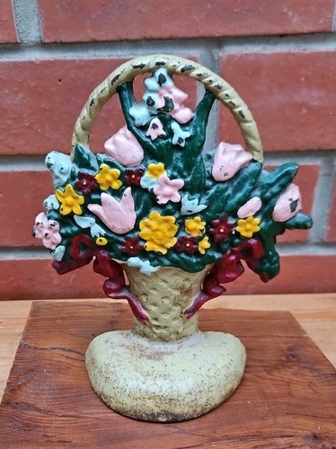 Vintage hand painted cast - cast, iron