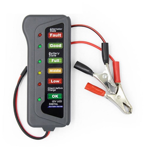 12v car battery - battery, tester