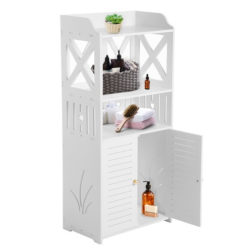 White bathroom tier doors - bathroom,