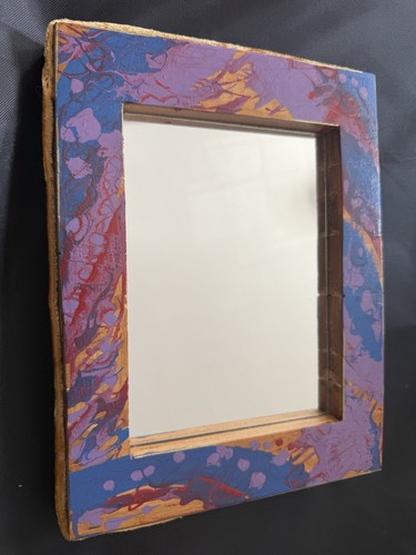 Handmade wooden mirror - wooden,
