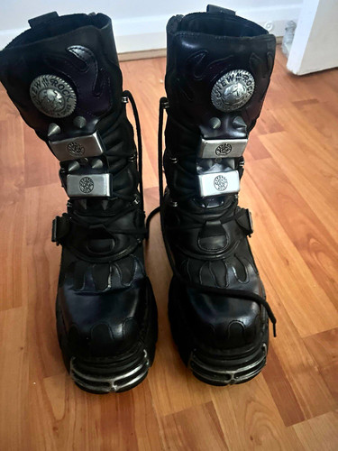 New rock black - new, leather