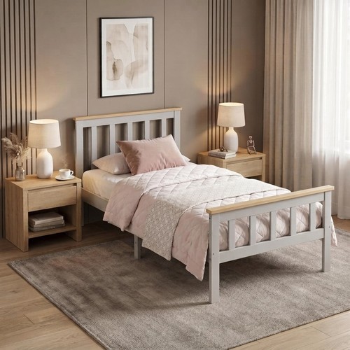 Elegant white pine wood single - white,