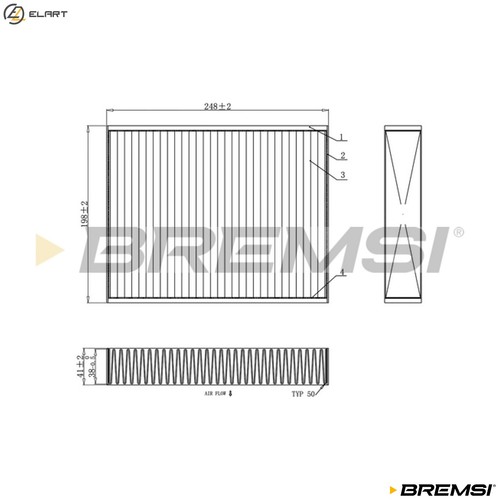 Filter cabin air fc0455 - cabin,