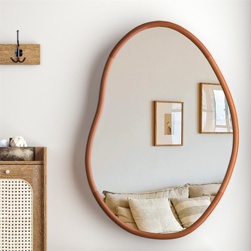 Vintage wood frame wall - wood, mirror