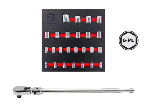 Drive socket set - set, 10-36mm