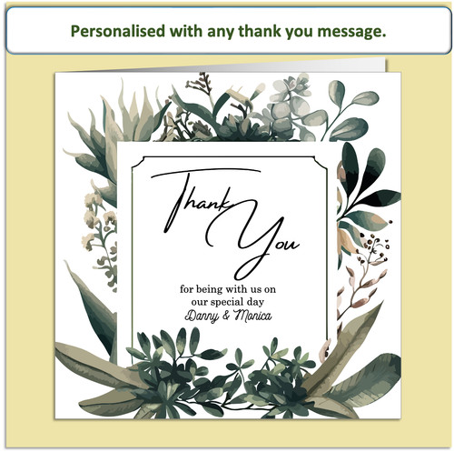 Personalised thank you card - personalised,