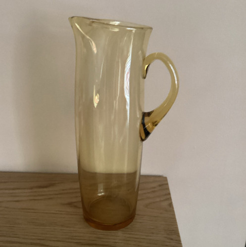 Amber glass jug - amber,