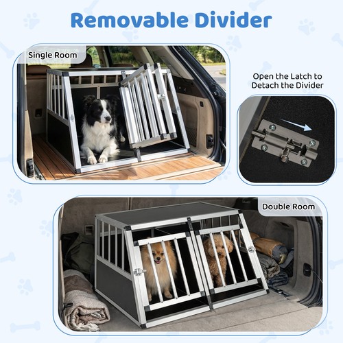 Aluminum travel dog crate with - travel,
