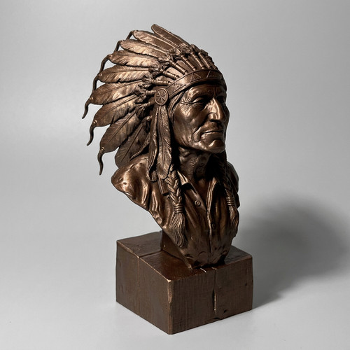 Native american chief bust - native,