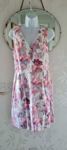 Floral pink oasis cotton dress - cotton,