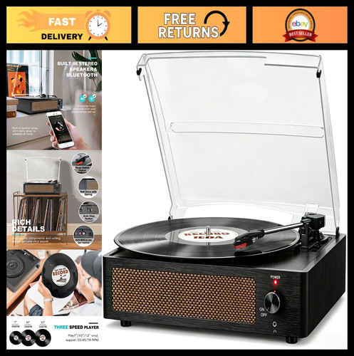 Vintage vinyl record player - vinyl,