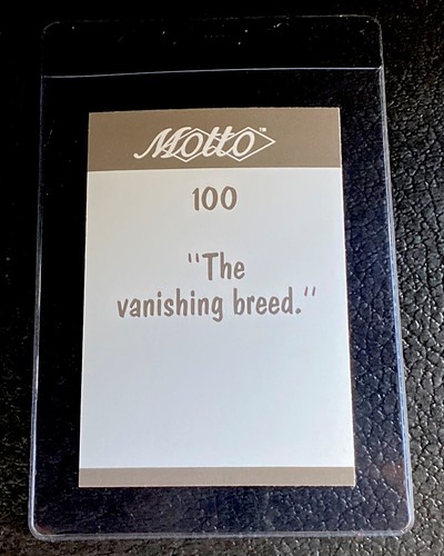Delorean card 1987 motto - card,