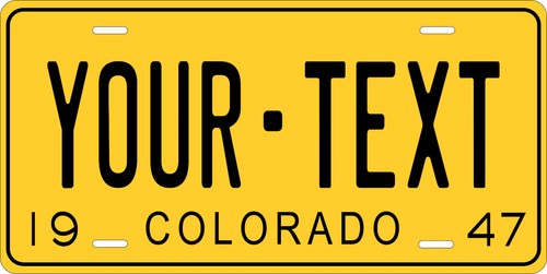 Colorado 1947 license plate - colorado,