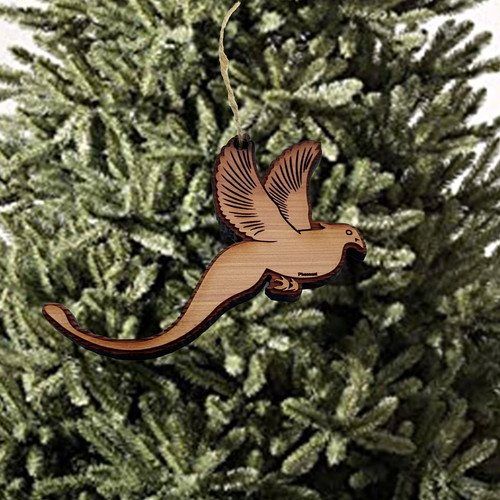 Pheasant cedar ornament - -,