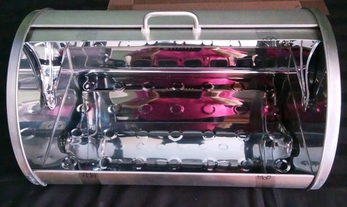 Chrome bread bin - inch, wide
