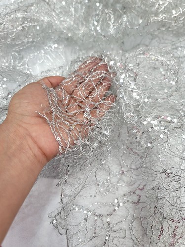 Silver spider web - silver,
