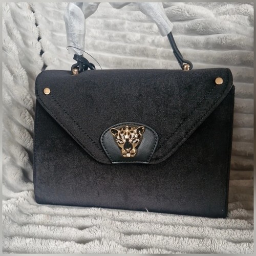 Lipsy black velvet medium tote