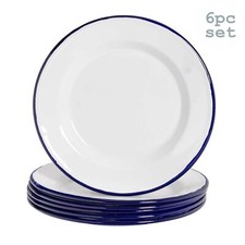 White enamel round - round, dinner