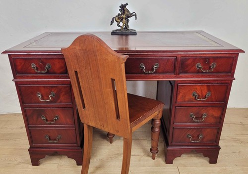 Vintage pedestal writing - pedestal, desk