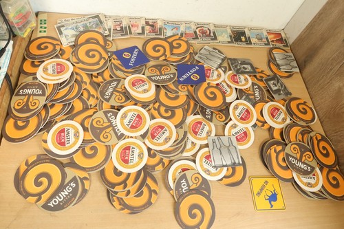 Vintage mixed lot beer mats - vintage,