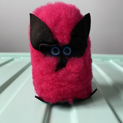 Vintage pink black fluffy - black,