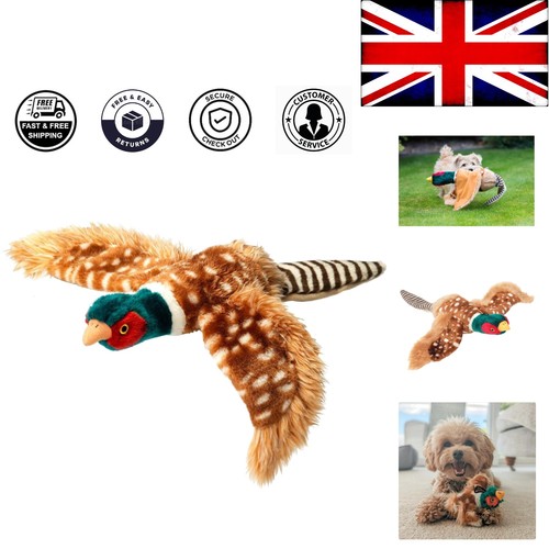 Elegant pheasant plush dog toy - elegant,