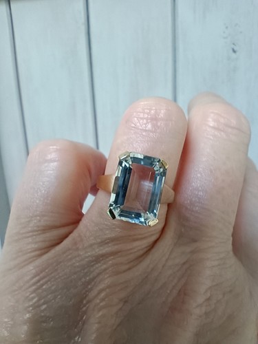 Vintage aquamarine statement - aquamarine,