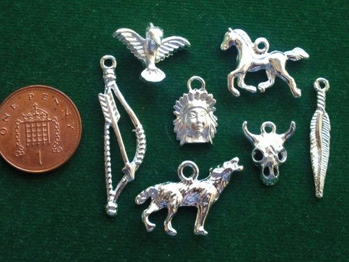 Mixed native american charms - native,
