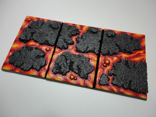 50x75mm square resin bases - , x3