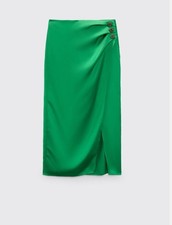 Zara green satin tulip - zara,