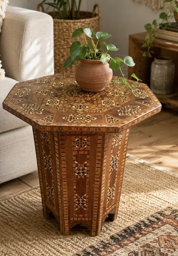 Vintage side table syrian - vintage,