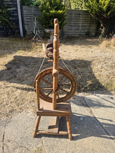 Vintage spinning wheel working - wheel,
