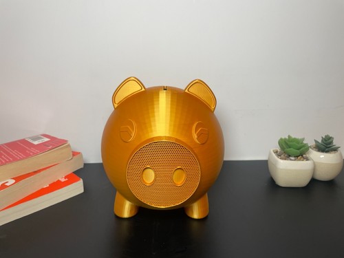 Golden piggy bank inspired - |,