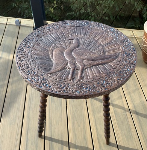 Antique finely carved peacock - antique,