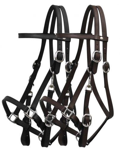 Leather halter bridle - halter,
