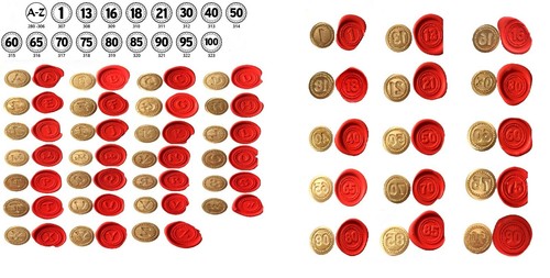 Wax stamp seal alphabet - wax,