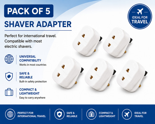 Shaver adaptor white 2 - adaptor,