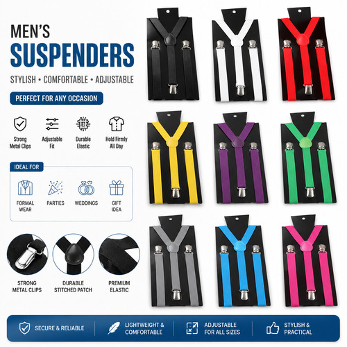 Heavy duty elastic suspenders - duty,